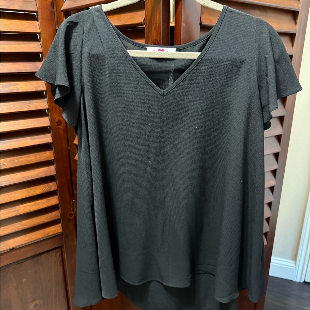 Buddy Love Black V-Neck Women's Top